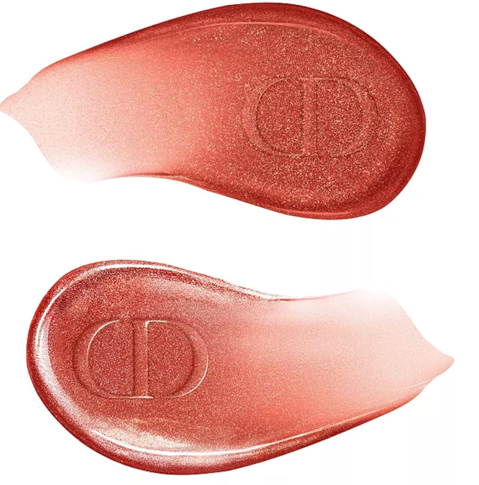 DIOR Rouge Forever Liquid Sequin Duo Lipstick #747 Flame, NIB