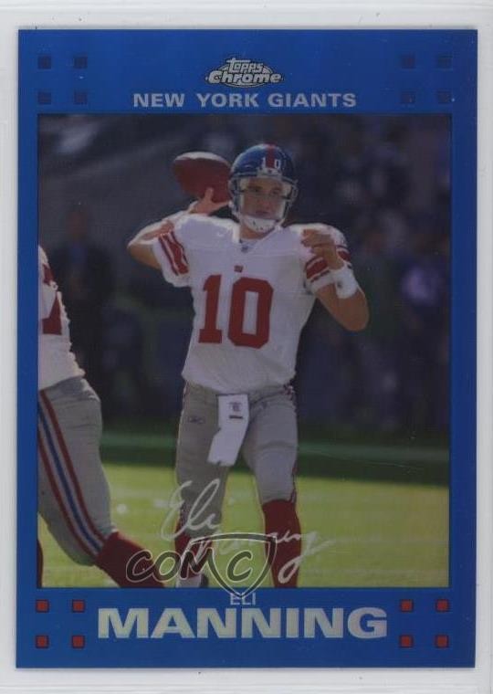 2007 Topps Chrome Blue Refractor Eli Manning #TC61 0i5i