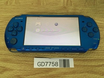 GD7758 Tested Working - No Battery PSP-3000 VIBRANT BLUE SONY PSP