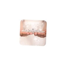 JWICOS Crystal Queen Tiara and Crown for Women and Brides Fairytale Silver