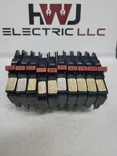 (Lot Of 10) Federal Pacific NC120 20A 1Pole Thin Circuit Breaker Stab-Lok 