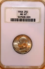 1948-P Washington Quarter - NGC MS67 - #9200D
