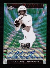 2019 Leaf Metal Draft Sepia Variation Green Wave 3/5 Clayton Thorson Auto 9f5