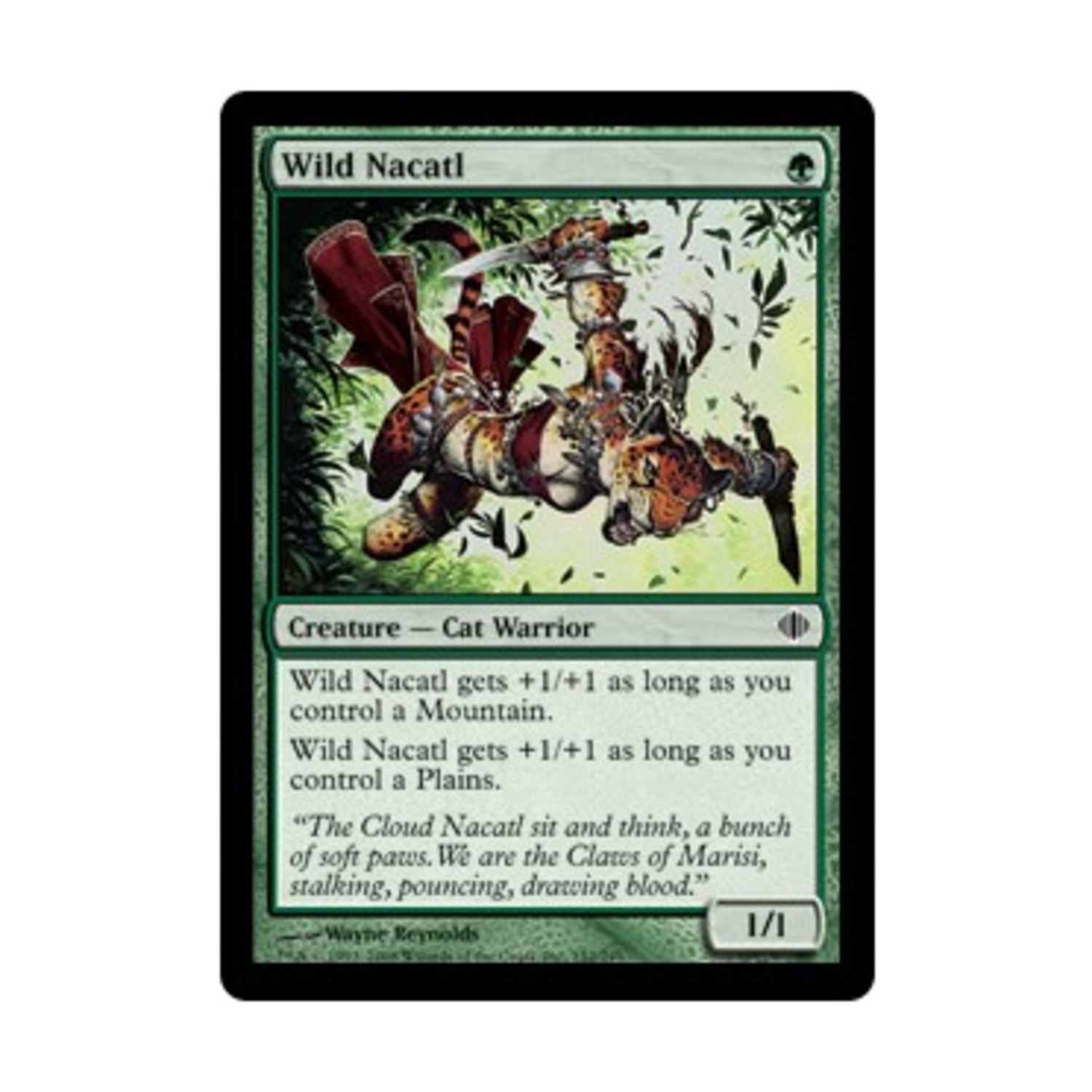 WOTC MtG Shards of Alara Wild Nacatl (C) (Foil) NM