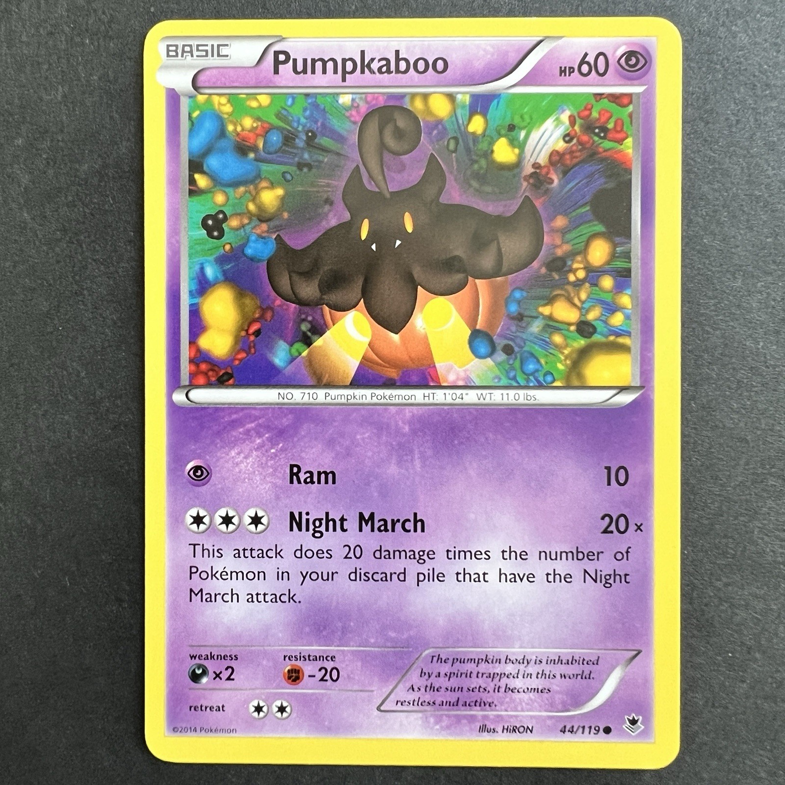 Pokémon TCG Pumpkaboo 44/119 XY Phantom Forces Common  Regular 2014