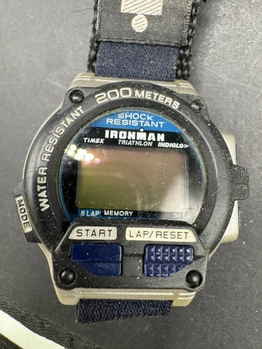 VTG Timex Ironman Triathlon Watch Men 200M 1999 T62962 Digital 8 Lap Memory