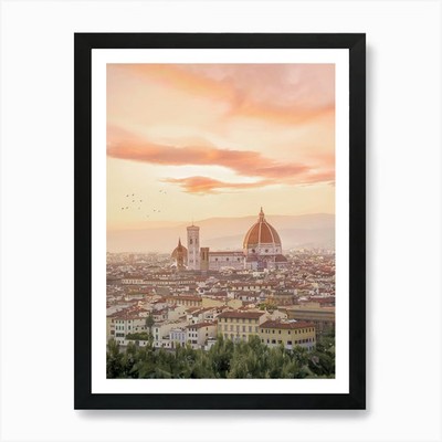 Florence Sunset 3x4 Art Print Frame Framed Wall Art Poster Canvas Print Picture