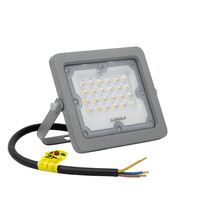 Luxula LED Fluter 20 W 4000 K Neutralweiß Grau IP65