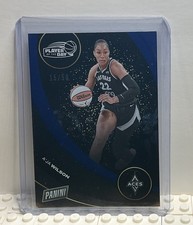 A’ja Wilson 2025 Panini WNBA Player of the Day Blue /50 Parallel Card #7