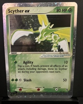Scyther EX Ruby Sapphire Holo Card 2004 102/109 NM Condition