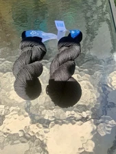Cloudborn Fibers Yarn - Set of 2 Hanks - Merino Superwash Sock - Black 14-007