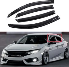 Outside Mount Window Visors Rain Guards for Honda Civic 4Dr Sedan 2016-2021