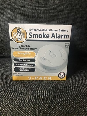 CODE ONE Smoke Alarm i9010 Battery Powered/3-PACKS