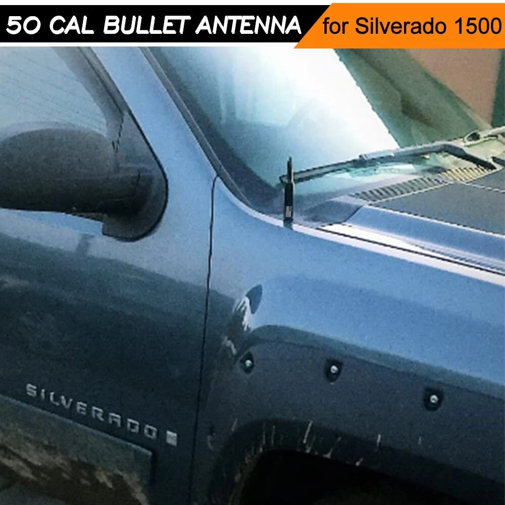 FLAG BULLET ANTENNA 50 CAL for CHEVROLET SILVERADO 1500/2500/3500/GMC SIERRA USA