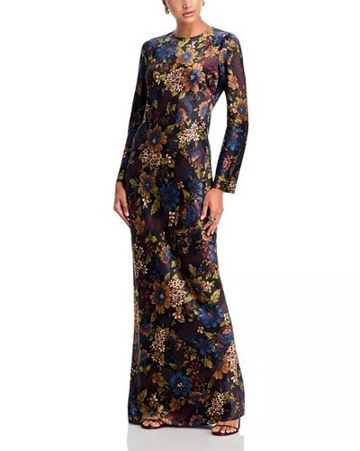 Veronica Beard Gemma Floral Long-Sleeve Maxi Dress $890 Size 8