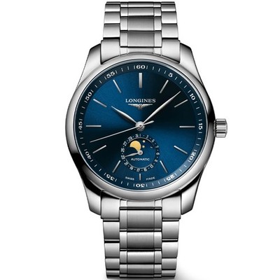 New Longines Master Collection 40mm Moonphase Blue Dial Men's Watch L29094926