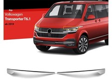 Scheinwerfer Leiste für VW Transporter T6.1 Caravelle Edelstahl 2019-24 2 tlg