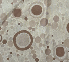 Circles Upholstery Fabric 1.75 Yards 54" Bubbles Dots Browns Beiges Gold Textile