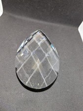 XXL FACETED DIAMOND DESIGN TEARDROP CRYSTAL CHANDELIER LAMP PART PRISM 5" X 3"