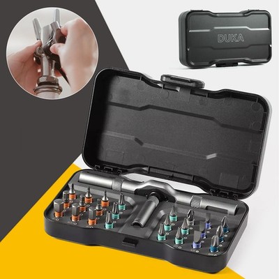DUKA 24 in 1 Multi-Purpose Ratchet Screwdriver Bits Set DIY Toolbox C1W6wgYz US