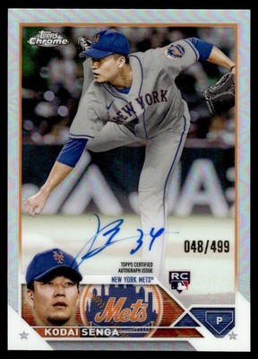2023 Topps Chrome Rookie Autographs Refractor Kodai Senga Rookie Auto 048/499