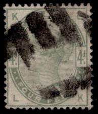 GB QV SG192, 4d dull green, USED. Cat £100. LK