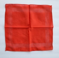 Vintage Bright Red Cotton Handkerchief