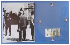 Benito Mussolini con abiti borghesi duce fascismo quadro cornice vetro