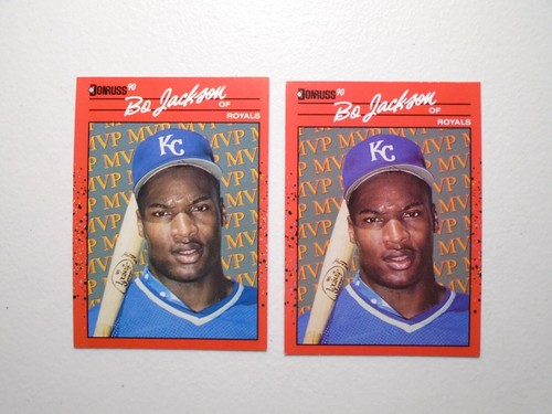 1990 DONRUSS BASEBALL CARDS ERROR & CORRECTED ( BO JACKSON ) | eBay