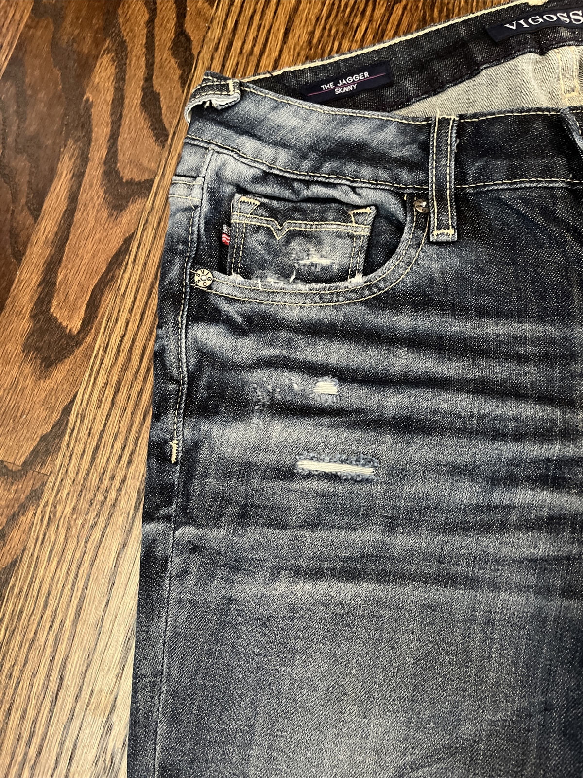 Vigoss The Jagger Skinny Women's Size 26/28 Stretch Denim Blue Jeans - View 7