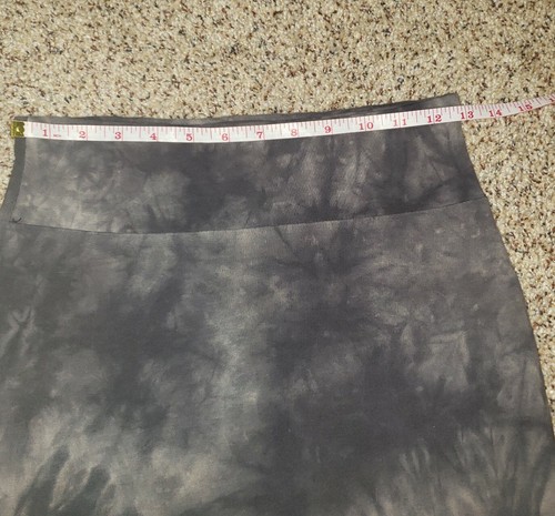 Leith Small Grey Purple Tie Dye Midi Skirt, High Rise, Stretchy - Picture 6 of 7