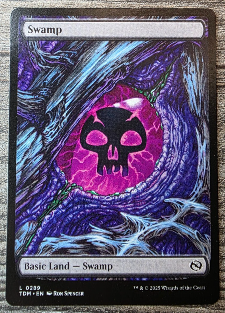 MTG - Swamp Dragon Eye - Bordered, Regular, Basic Land TDM - RARE