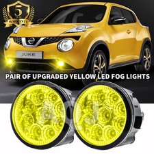 Pair Bumper Yellow Led Fog Lights Front Lamps For Nissan Cube 2009-2015