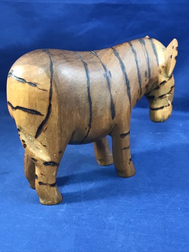 Figura de cebra tallada a mano escultura de madera figura de madera 5,5 pulgadas - Imagen 8 de 16