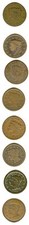 8 GRANDS CENTIMES 1820 1826 18271837 1848 (2) 1849 1852 G-VF *** TOUTES BELLES PIÈCES***