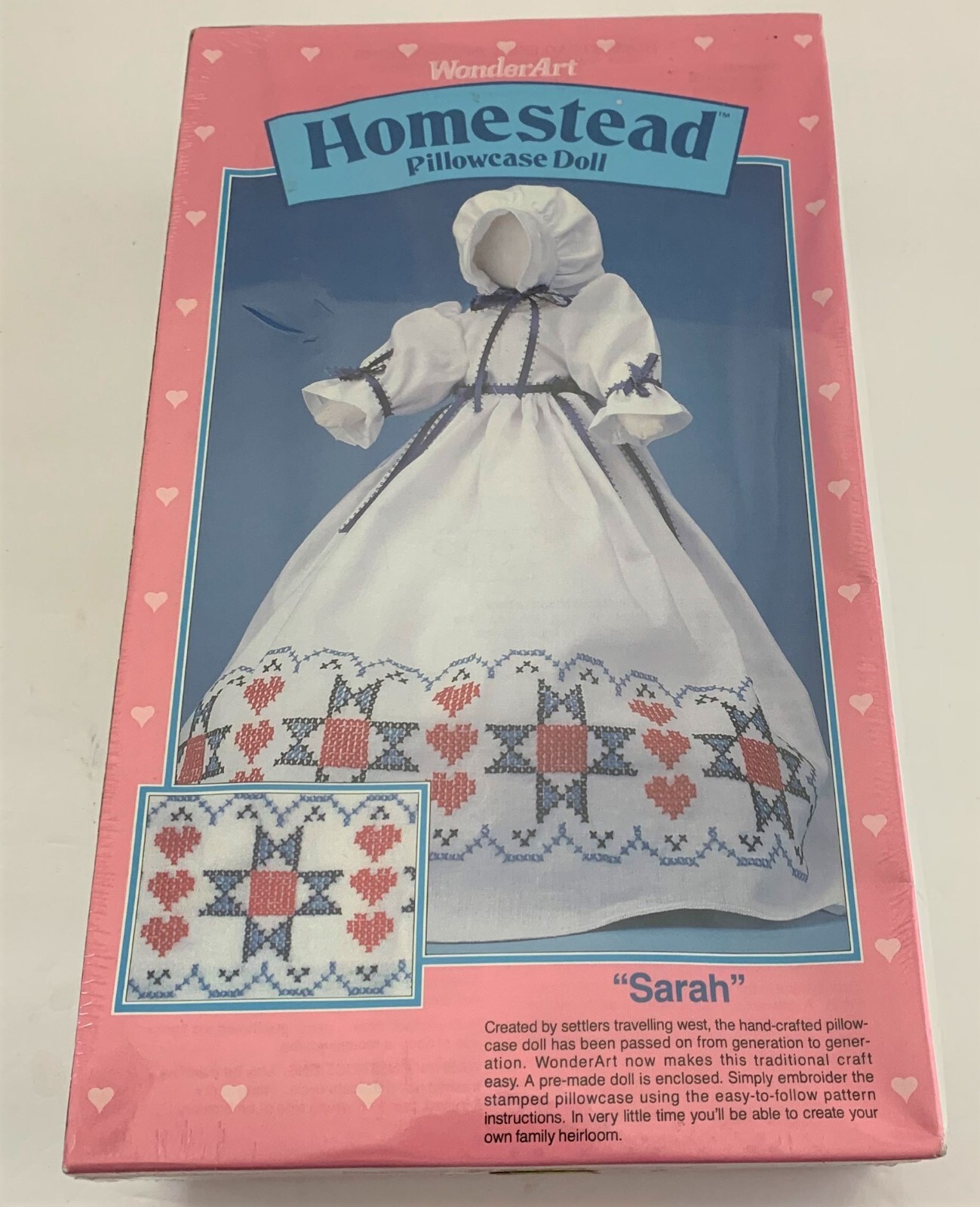 1990 WonderArt HOMESTEAD PILLOWCASE DOLL Kit NEW SARAH Settlers Heirloom SEALED eBay