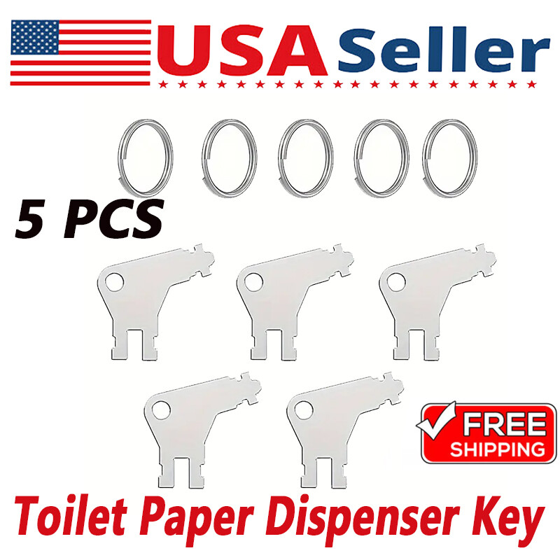 5 Pcs Toilet Paper Dispenser Key Replacement Universal, Bathroom Accessories