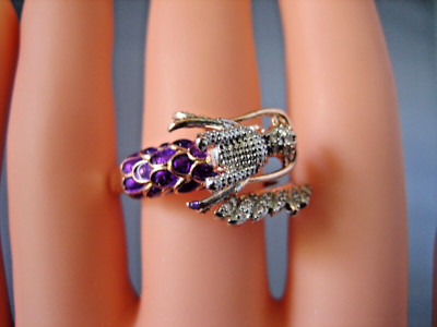 Hand made S 925 silver dragon shaped ring (size 8 1/2 * weight 4.7 g)