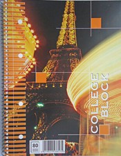 Blok kolejeczny DIN A5, w kratkę, 80 arkuszy, 4-krotny frezowany #251