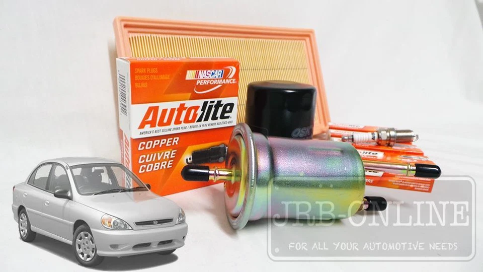 For Kia Rio BC A5D 1.5L 4cyl 00~2005 AIR OIL FUEL FILTER SPARK PLUGS SERVICE KIT - image 4 of 4