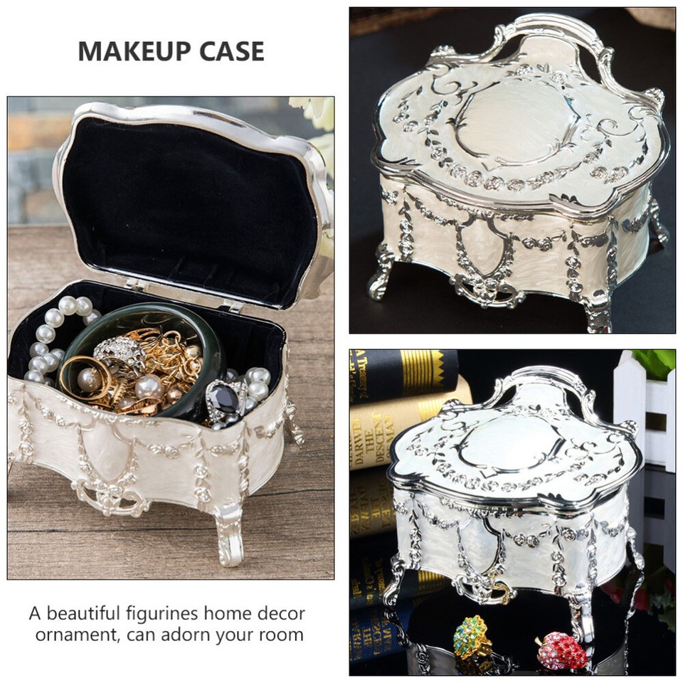 Vintage Jewelry Container Rustic Chest Travel Boxes for Women eBay