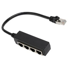 RJ45 CAT7 Ethernet Splitter Adapter Cable 1 Male To 4 Female LAN Port Converter