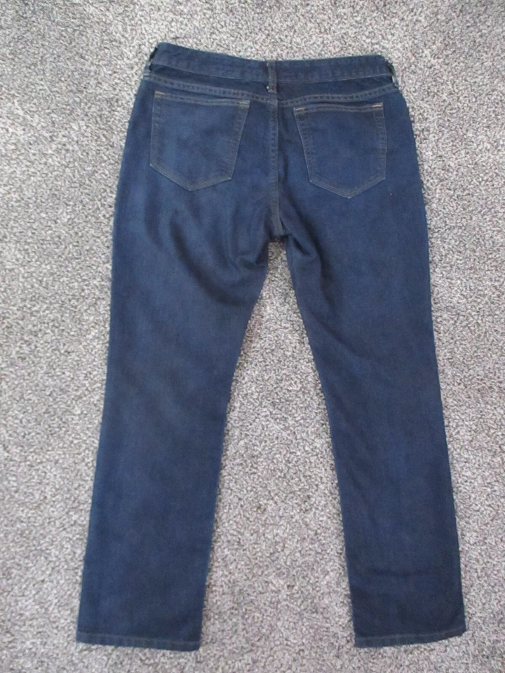 Banana Republic Jeans Womens 10P Blue Denim Straight Low Rise Dark Wash 30x28 - Image 4 of 4