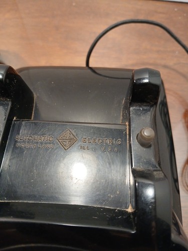 Vint. Retro Rotary Dial Automatic Electric Telephone 1960's Black Table Phone - 第 6/6 張圖片