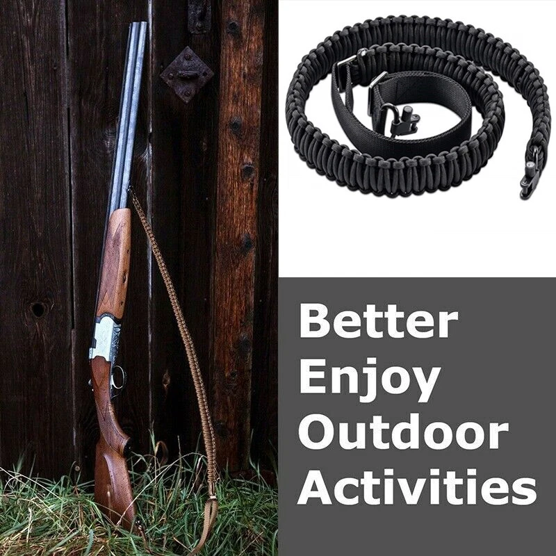 Double-point Gun Strap Multifunctional Nylon Tactical Sling Buckle Braided Belt - Image 3 of 4