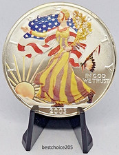 Silver Coin:2003 American Eagle in Color Indian Headdress- 1oz Fine Silver .99-