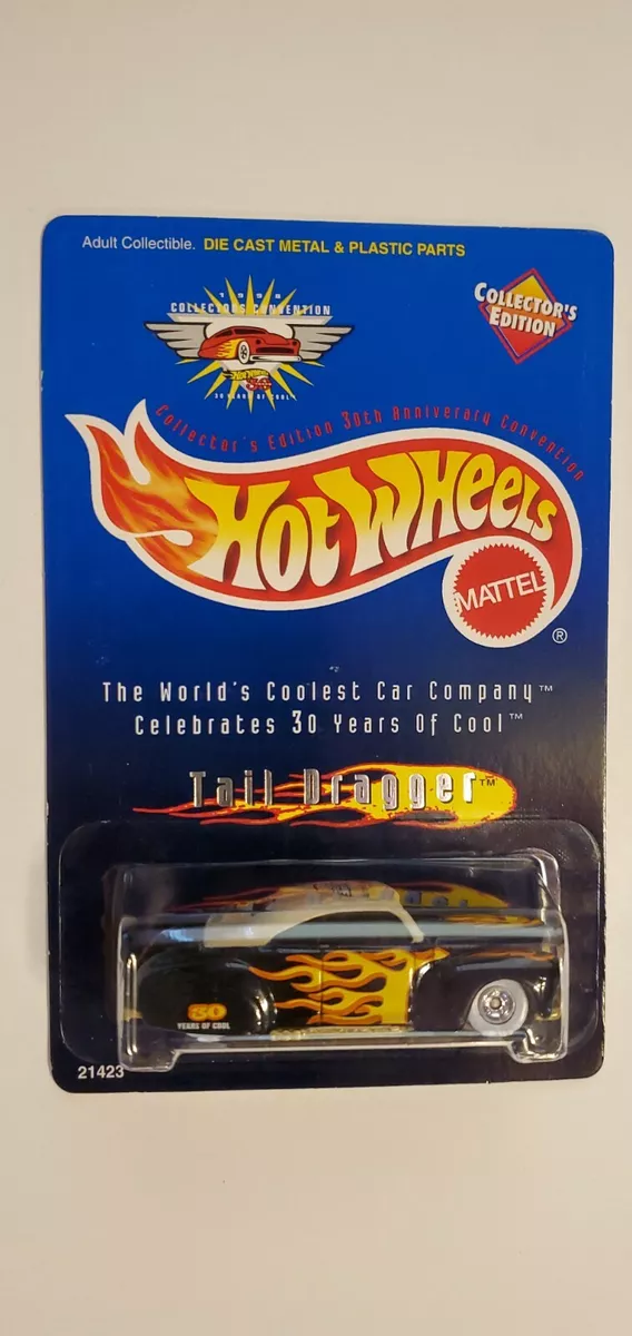 hotwheels collectors 30th anniversary convention tail dragger with display  case