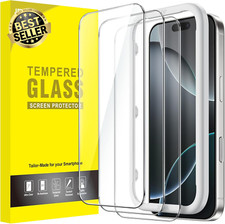 Screen Protector for iPhone 16 Pro 6.3", Tempered Glass, HD Clear, 3-Pack