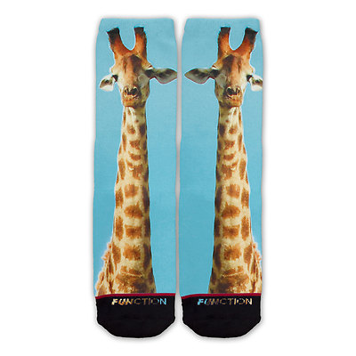 Function - Giraffe Face Fashion Socks gorilla giraffe striped fur odd sox stance