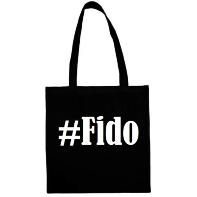 Tasche Beutel Baumwolltasche #Fido Hashtag Einkaufstasche Schulbeutel Turnbeutel
